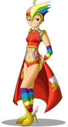 Size: 654x1220 | Tagged: safe, artist:chiibe, rainbow dash, cape, clothes, dress, humanized, simple background, solo, transparent background