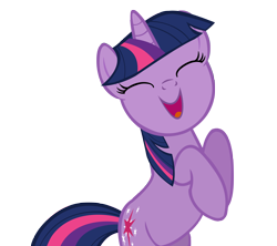 Size: 5120x4540 | Tagged: safe, artist:chrisps2, derpibooru import, twilight sparkle, sweet and elite, absurd resolution, eyes closed, rearing, simple background, smiling, solo, transparent background, vector