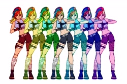 Size: 3612x2416 | Tagged: safe, artist:jebbo88, rainbow dash, humanized, naruto, ninja