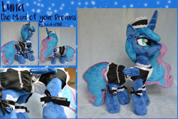 Size: 3872x2592 | Tagged: safe, artist:baraka1980, princess luna, alicorn, pony, clothes, female, irl, maid, mare, photo, plushie