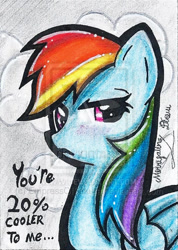 Size: 400x561 | Tagged: safe, artist:empressofsakura, rainbow dash, pegasus, pony, solo, valentine, watermark