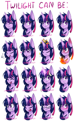 Size: 3000x4800 | Tagged: safe, artist:silbersternenlicht, derpibooru import, twilight sparkle, twilight sparkle (alicorn), alicorn, pony, blushing, crown, cute, expressions, facial expressions, female, glasses, heart eyes, mare, twiabetes, wingding eyes