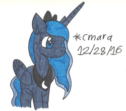 Size: 810x712 | Tagged: safe, artist:cmara, princess luna, alicorn, pony, solo, traditional art