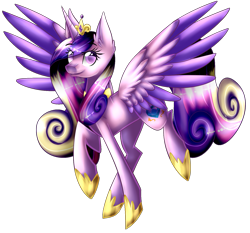 Size: 1593x1484 | Tagged: safe, artist:alithecat1989, princess cadance, alicorn, pony, simple background, smiling, solo, spread wings, transparent background