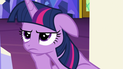 Size: 1280x720 | Tagged: safe, derpibooru import, screencap, twilight sparkle, twilight sparkle (alicorn), alicorn, pony, what about discord?, female, mare, unamused