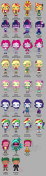 Size: 1280x4851 | Tagged: safe, artist:zephyrosphoenix, applejack, fluttershy, gaea everfree, gloriosa daisy, pinkie pie, rainbow dash, rarity, sci-twi, sunset shimmer, timber spruce, twilight sparkle, equestria girls, legend of everfree, absurd resolution, crystal gala, funko pop!, humane five, humane seven, humane six, magical geodes, mane six, ponied up, super ponied up