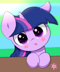 Size: 986x1190 | Tagged: safe, artist:papibabidi, derpibooru import, twilight sparkle, blushing, cute, solo, tongue out, twiabetes