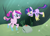 Size: 1200x857 | Tagged: safe, artist:manateemckenzie, princess cadance, twilight sparkle, alicorn, crab, pony, diving, female, filly, filly twilight sparkle, flippers, goggles, snail, swimming, swimming goggles, teen princess cadance, underwater, water, younger