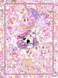 Size: 1200x1600 | Tagged: safe, artist:bobdude0, apple bloom, fluttershy, hondo flanks, pinkie pie, princess flurry heart, princess luna, rarity, sweetie belle, tender taps, twilight sparkle, twilight sparkle (alicorn), alicorn, pegasus, pony, raccoon, unicorn, balloon, clothes, collage, crying, cute, diasweetes, female, filly, fire, glasses, holding a pony, hoodie, jewelry, magic, male, nom, on back, regalia, shipping, sitting, straight, suit, table, wall of sweetie belles, weapons-grade cute, woona, younger