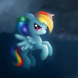 Size: 1440x1443 | Tagged: safe, artist:trefleix, rainbow dash, pegasus, pony, female, mare, simple background, solo