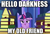 Size: 530x360 | Tagged: safe, derpibooru import, screencap, twilight sparkle, twilight sparkle (alicorn), alicorn, pony, made in manehattan, book, bored, female, floppy ears, grumpy twilight, hello darkness my old friend, image macro, mare, meme, simon and garfunkel, solo, song reference, the sound of silence, twilight's castle