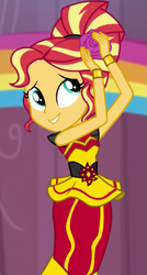 Size: 383x717 | Tagged: safe, screencap, sunset shimmer, dance magic, equestria girls, spoiler:eqg specials, cropped, flower, flower in hair, solo