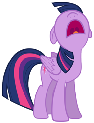 Size: 7000x9100 | Tagged: safe, artist:tardifice, derpibooru import, twilight sparkle, twilight sparkle (alicorn), alicorn, pony, what about discord?, absurd resolution, female, looking up, mare, nose in the air, open mouth, photoshop, simple background, solo, transparent background, vector, yelling