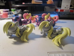 Size: 4320x3240 | Tagged: safe, artist:earthenpony, derpibooru import, derpy hooves, fluttershy, twilight sparkle, twilight sparkle (alicorn), alicorn, pony, female, irl, mare, photo, sculpture, sleeping