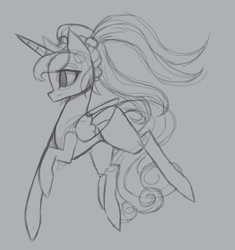 Size: 1016x1080 | Tagged: source needed, useless source url, safe, artist:raptor007, princess cadance, alicorn, pony, explicit source, pigtails, sketch, solo, twintails