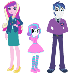 Size: 632x648 | Tagged: safe, artist:yaya54320, dean cadance, princess cadance, princess flurry heart, shining armor, equestria girls, alumnus shining armor, clothes, equestria girls-ified, family, female, male, older, older flurry heart, shiningcadance, shipping, simple background, socks, straight, striped socks, white background