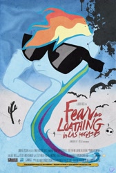 Size: 3000x4466 | Tagged: safe, artist:utterlyludicrous, rainbow dash, pegasus, pony, fear and loathing in las vegas, movie poster, parody