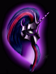 Size: 3204x4192 | Tagged: safe, artist:skitsroom, derpibooru import, twilight sparkle, bust, helmet, portrait, solo