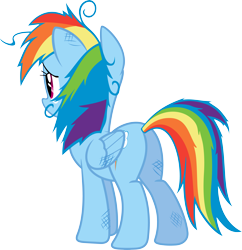 Size: 5801x6000 | Tagged: safe, artist:sairoch, rainbow dash, pegasus, pony, absurd resolution, messy mane, plot, simple background, solo, transparent background, vector