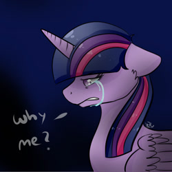 Size: 1024x1024 | Tagged: safe, artist:sellyluvsart, derpibooru import, twilight sparkle, twilight sparkle (alicorn), alicorn, pony, crying, female, mare, solo