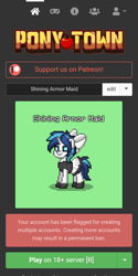 Size: 720x1440 | Tagged: safe, artist:westonpinedalovemlp51, shining armor, pony, unicorn, clothes, maid, pony town