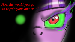 Size: 1920x1080 | Tagged: safe, artist:sdf1jjak, derpibooru exclusive, derpibooru import, twilight sparkle, dark, dark magic, magic, slit eyes, solo, sombra eyes, tablet drawing