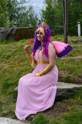 Size: 3264x4928 | Tagged: safe, artist:172rainbow, artist:shadeila, princess cadance, human, absurd resolution, clothes, cosplay, costume, dress, irl, irl human, photo, solo