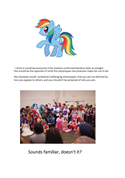 Size: 691x986 | Tagged: safe, rainbow dash, pegasus, pony, blue coat, female, mare, meta, multicolored mane, text