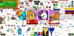 Size: 1589x790 | Tagged: artist needed, safe, derpy hooves, fluttershy, princess luna, rainbow dash, rarity, starlight glimmer, alicorn, pegasus, pony, unicorn, female, mare, pixel art, pixelcanvas