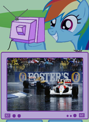 Size: 562x769 | Tagged: safe, rainbow dash, pegasus, pony, ayrton senna, brazil, exploitable meme, formula 1, tv meme