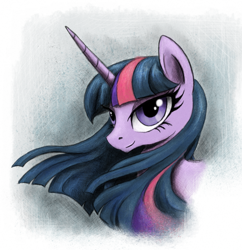 Size: 600x621 | Tagged: safe, artist:hewison, derpibooru import, twilight sparkle, pony, unicorn, female, horn, mare, purple coat, purple mane, solo