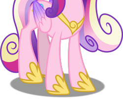 Size: 3147x2576 | Tagged: safe, artist:teentitansfan201, edit, princess cadance, alicorn, pony, cropped, hoof shoes, hooves, simple background, solo, transparent background, vector, vector edit