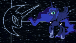 Size: 2732x1536 | Tagged: safe, artist:elsdrake, edit, nightmare moon, princess luna, alicorn, pony, constellation, solo, stars, wallpaper, wallpaper edit