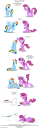 Size: 1505x4890 | Tagged: safe, berry punch, berryshine, rainbow dash, pegasus, pony, spanish, translation