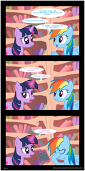 Size: 1024x2050 | Tagged: safe, rainbow dash, twilight sparkle, pegasus, pony, spanish, translated in the comments, translation