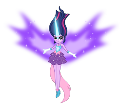 Size: 8130x7000 | Tagged: safe, artist:mixiepie, derpibooru import, twilight sparkle, twilight sparkle (alicorn), alicorn, equestria girls, friendship games, absurd resolution, alternate universe, artificial wings, augmented, clothes, daydream shimmer, daydream sparkle, daydream-ified, dream sparkle, dress, gloves, horn, magic, magic wings, necklace, pendant, role reversal, simple background, solo, transparent background, wings