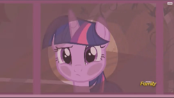 Size: 978x552 | Tagged: safe, derpibooru import, screencap, twilight sparkle, twilight sparkle (alicorn), alicorn, pony, the cutie re-mark, against glass, discovery family logo, female, glass, mare, window