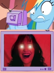 Size: 439x600 | Tagged: safe, rainbow dash, pegasus, pony, exploitable meme, mara wilson, nostalgia critic, tgwtg, tv meme