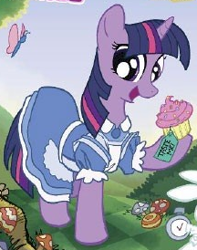 Size: 216x274 | Tagged: safe, derpibooru import, idw, twilight sparkle, spoiler:comic, alice, alice in wonderland, clothes, cosplay, costume, outfit catalog, solo