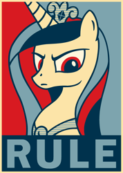 Size: 2400x3380 | Tagged: safe, artist:azdaracylius, princess cadance, alicorn, pony, female, hope poster, horn, solo