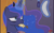 Size: 698x438 | Tagged: safe, screencap, princess luna, alicorn, pony, a royal problem, bags under eyes, banana, banana peel, eating, food, majestic as fuck, out of context, solo, tired