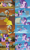 Size: 1276x2109 | Tagged: safe, derpibooru import, applejack, discord, fluttershy, pinkie pie, rainbow dash, rarity, starlight glimmer, twilight sparkle, twilight sparkle (alicorn), alicorn, draconequus, dragon, earth pony, pegasus, pony, unicorn, the cutie re-mark, comparison, crying, dialogue, drama, female, magic, male, mane six, mare, necklace, starlight drama