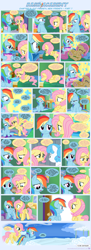Size: 1024x2812 | Tagged: safe, artist:sorcerushorserus, fluttershy, lightning bolt, rainbow dash, white lightning, pegasus, pony, comic:dash academy, braces, comic, crying, cute, female, filly, frown, love letter, mare, note, pigtails, room, sad, shyabetes, worried, younger