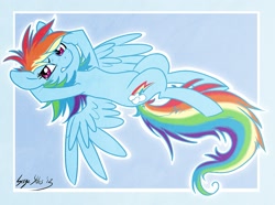 Size: 1043x774 | Tagged: safe, artist:serge-stiles, rainbow dash, pegasus, pony, female, mare, solo