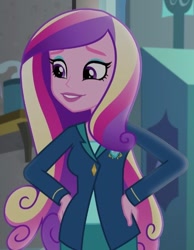 Size: 453x584 | Tagged: safe, screencap, dean cadance, princess cadance, equestria girls, friendship games, smiling, solo