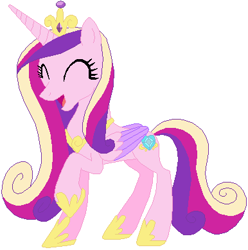 Size: 386x389 | Tagged: safe, artist:ra1nb0wk1tty, artist:selenaede, princess cadance, alicorn, pony, simple background, solo, white background