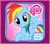 Size: 960x840 | Tagged: safe, rainbow dash, pegasus, pony, app, app icon, gameloft, my little pony logo, solo