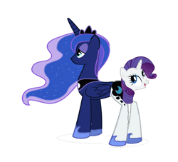 Size: 6107x5539 | Tagged: safe, artist:theunknowenone1, princess luna, rarity, pony, unicorn, absurd resolution, conjoined, food, fusion, marshmallow, marshmallow luna, multiple heads, plot, simple background, tabitha st. germain, two heads, wat, we have become one, what has science done, white background