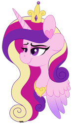 Size: 994x1697 | Tagged: safe, artist:spottie-dots, princess cadance, alicorn, pony, ear fluff, simple background, smiling, solo, transparent background