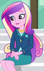 Size: 448x719 | Tagged: safe, screencap, dean cadance, princess cadance, equestria girls, friendship games, cropped, solo